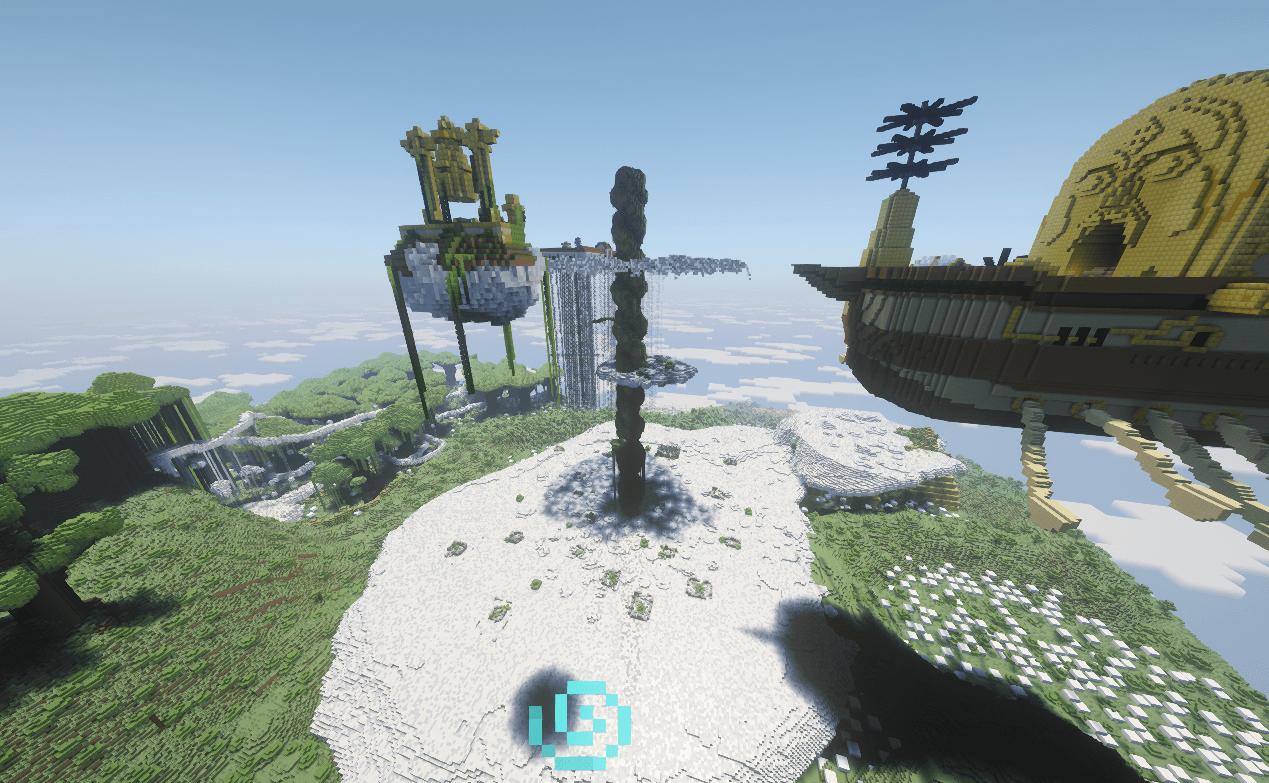 Skypiea sky island in Minecraft